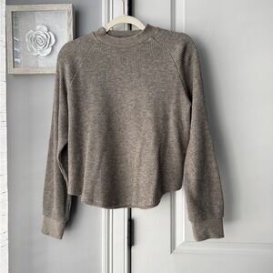 Madewell Brown Ribbed Knit Top